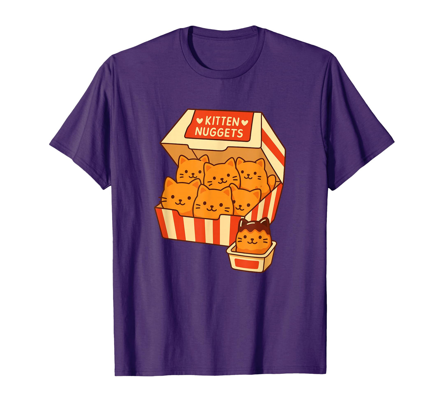Funny Cat Owner Tee Kitten Nuggets Food Chicken Nugget T-Shirt