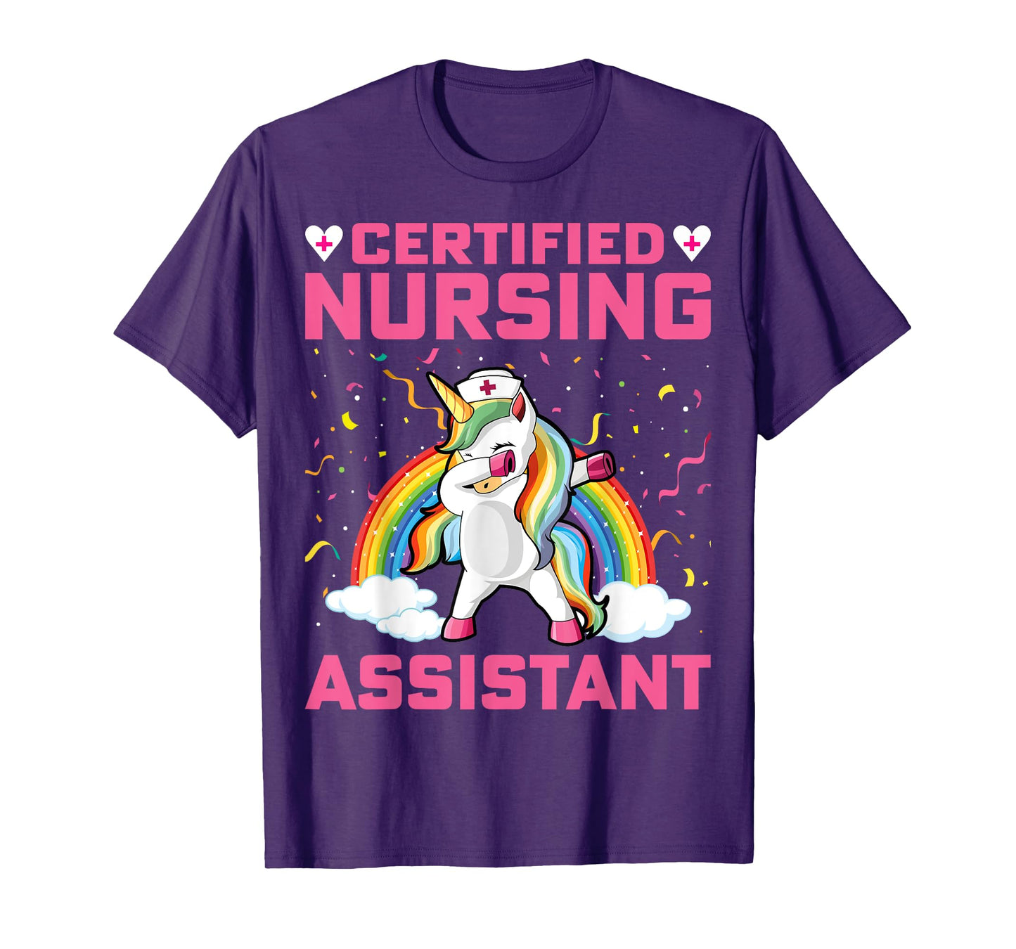 Certified Nursing Assistant - Dabbing Unicorn CNA Nursing T-Shirt
