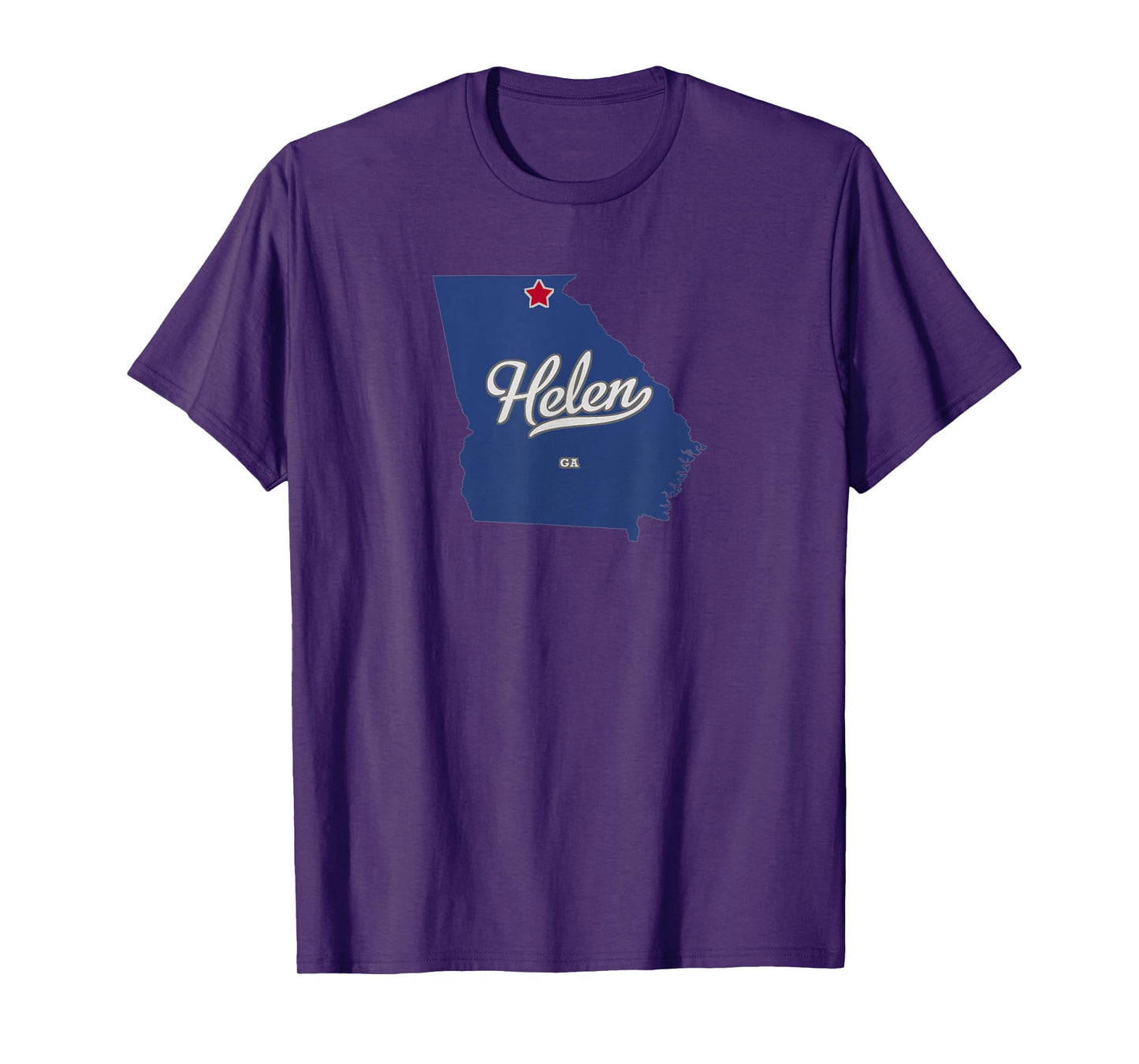 Helen Georgia GA Map T-Shirt
