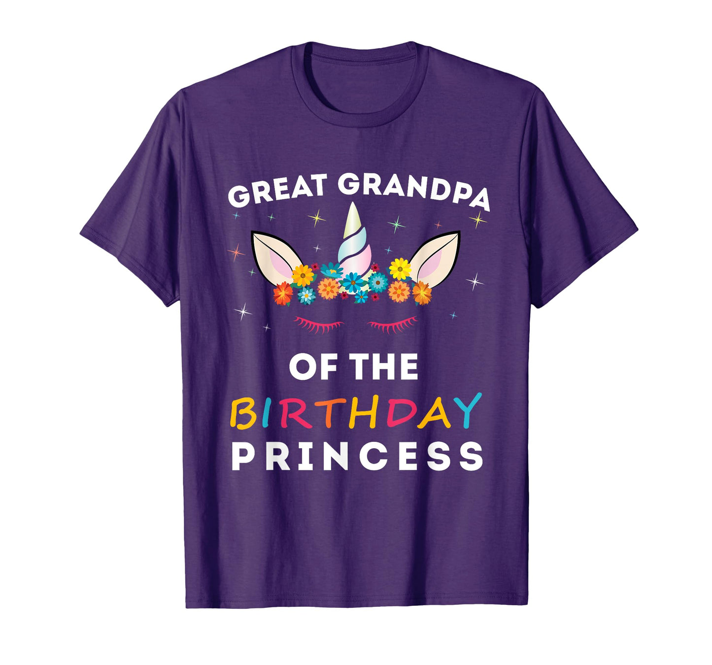 Unicorn great-grandpa of the Birthday Princess Girl Unicorn T-Shirt