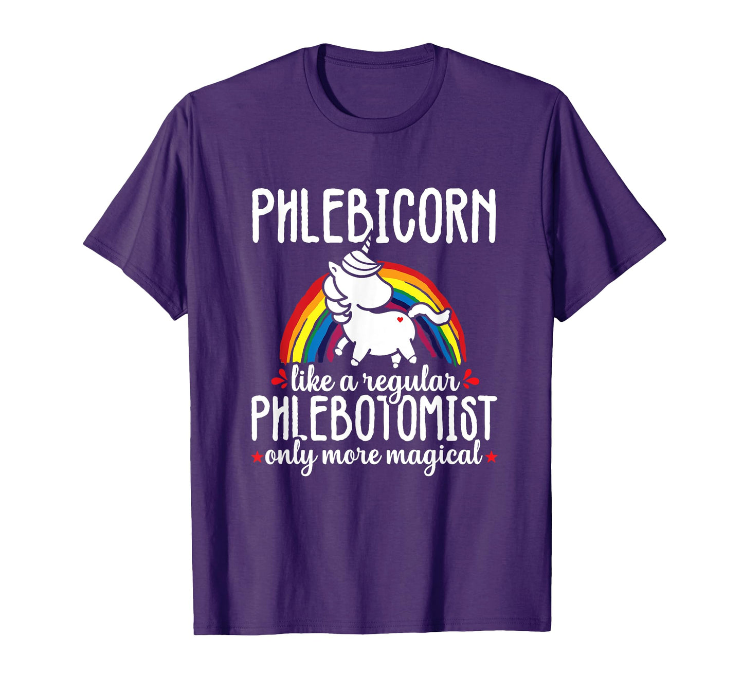 Funny Unicorn Phlebotomist Phlebotomy technician Nurse RN T-Shirt