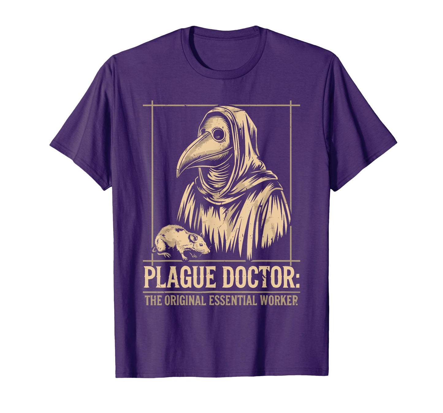 Plague Doctor Epidemic Gothic Bird Mask Medicines Physician T-Shirt