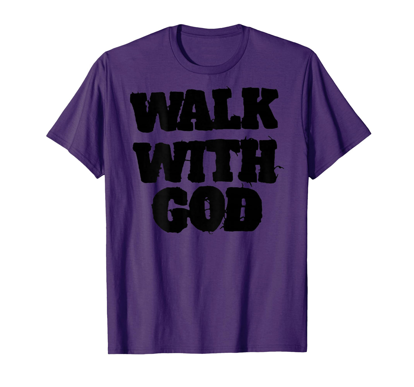 ON Back Walk with Jesus God Christian Men Women Saying Quote T-Shirt