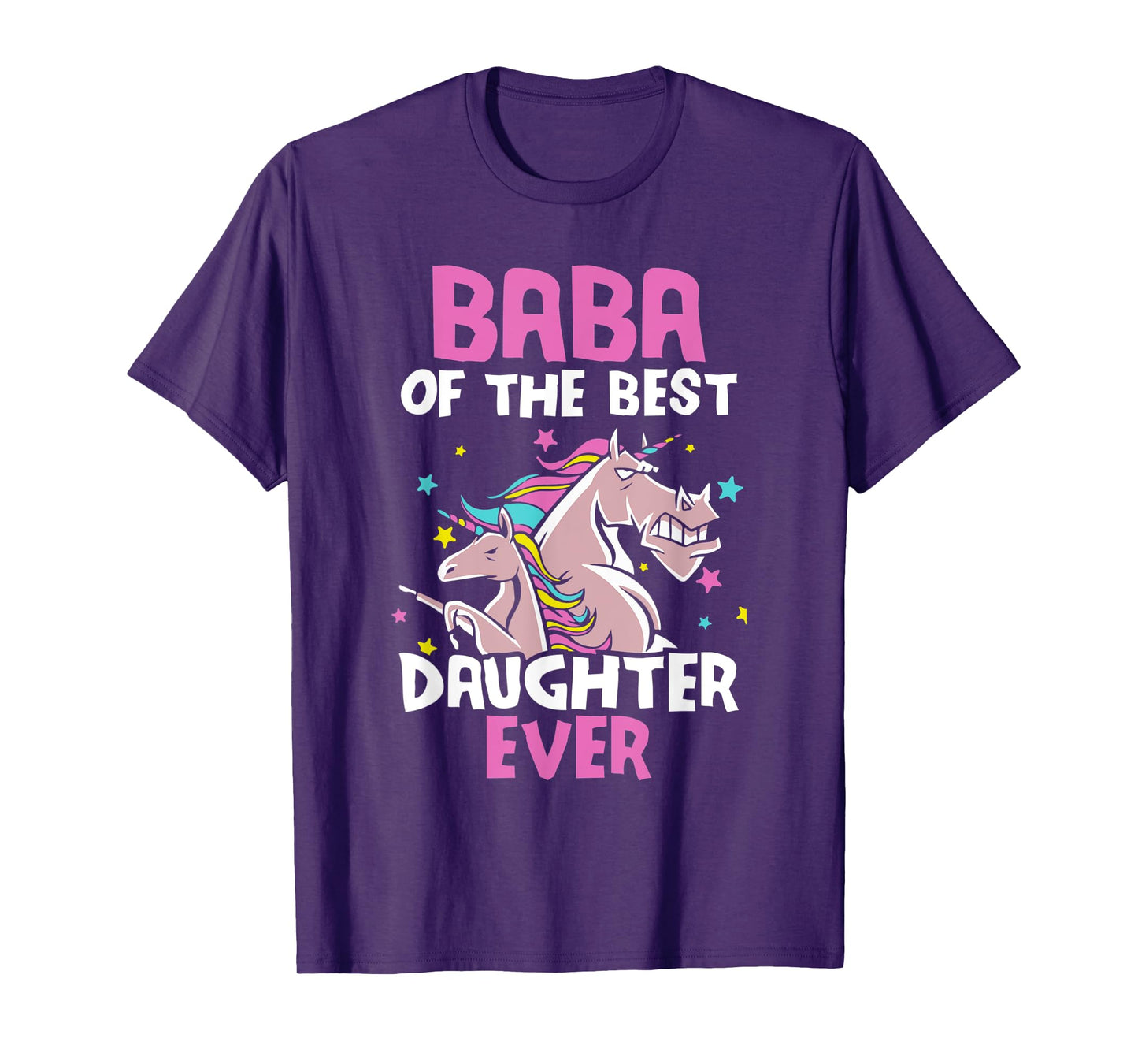 Baba Of The Best Daughter Ever Unicorn Dad Persian Arabic T-Shirt