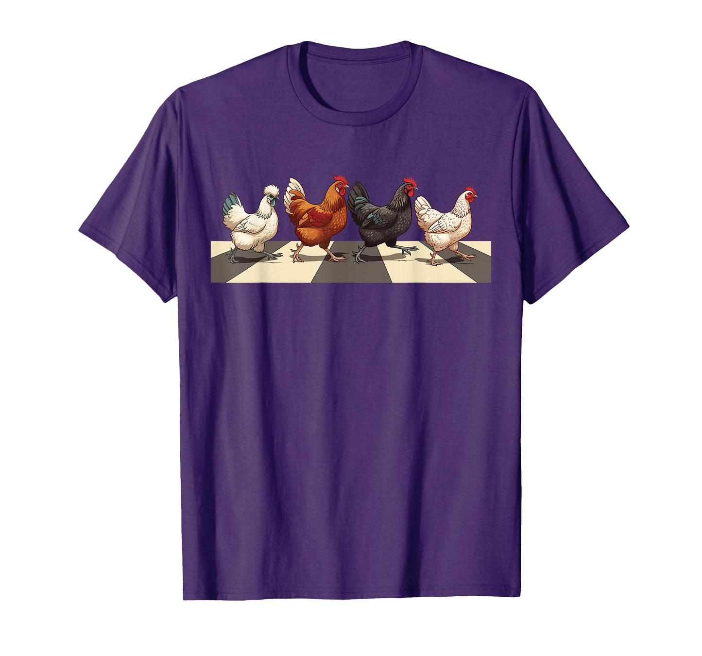 Chickens Crossing Road Parody Lover Funny Chicken T-Shirt