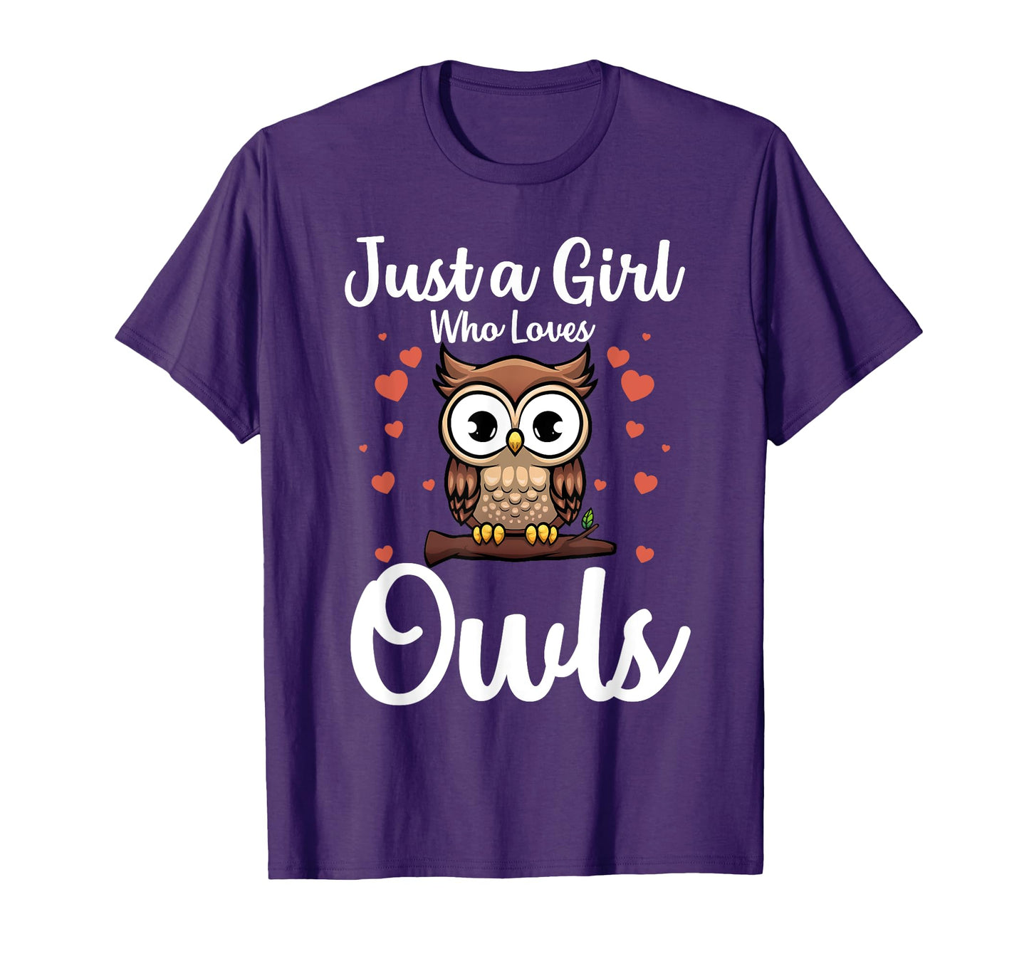Funny Owl Themed Art For Women Girls Kids Owl Lover T-Shirt