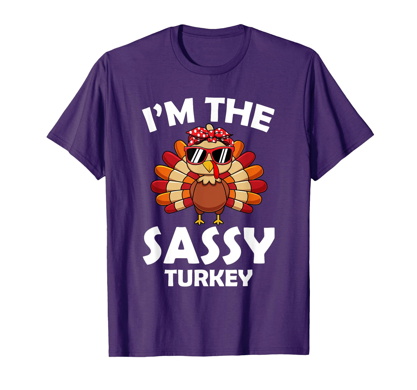 Sassy Turkey Family Group Matching Thanksgiving Party T-Shirt