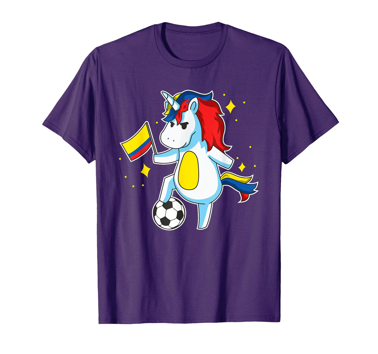 Soccer Unicorn Colombia Jersey Design Colombian Football T-Shirt
