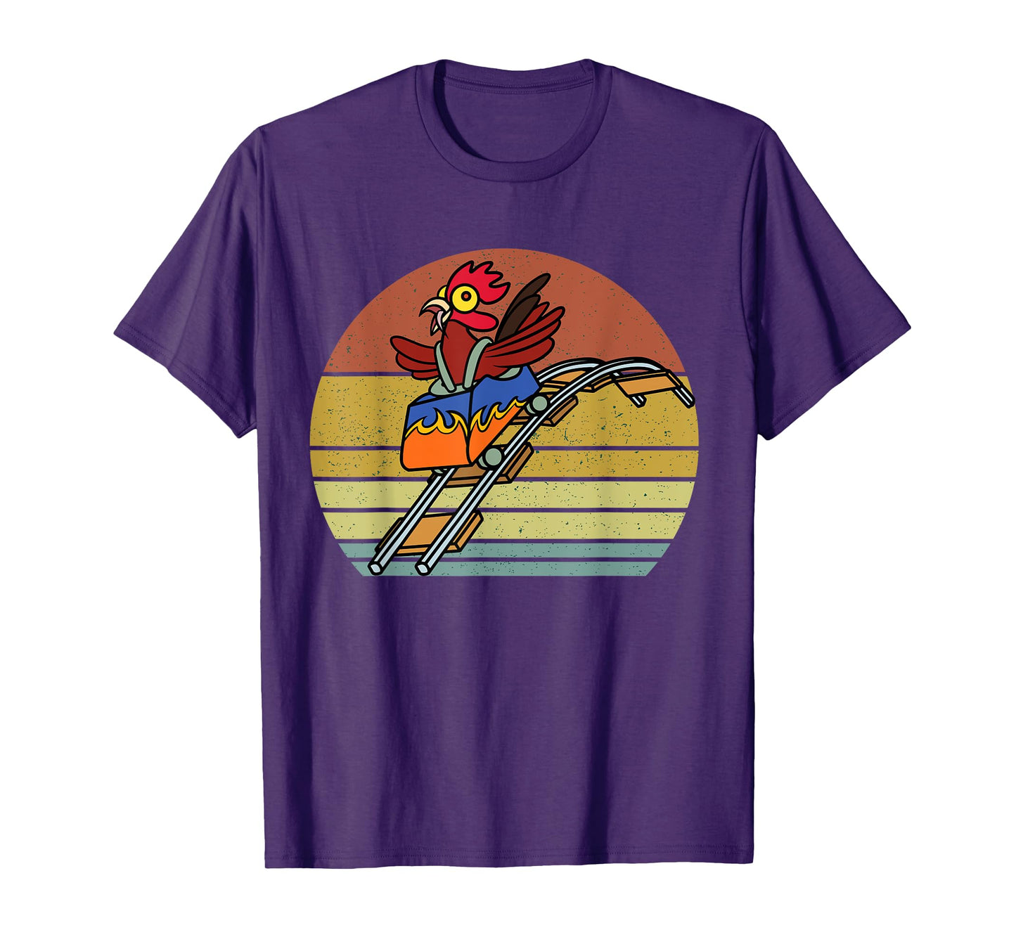 Roller Coaster Chicken Theme Amusement Park Enthusiast funny T-Shirt