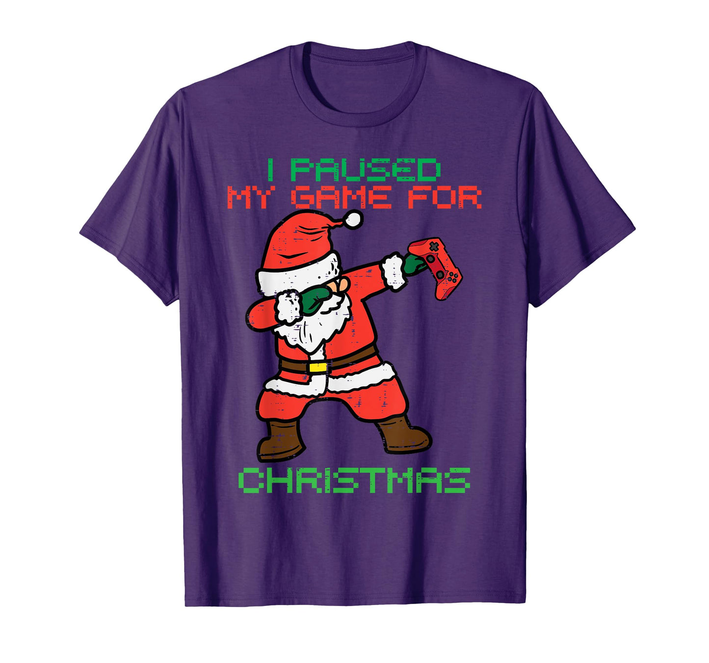 Paused My Game Christmas Santa Dab Xmas Toddler Boys Kids T-Shirt