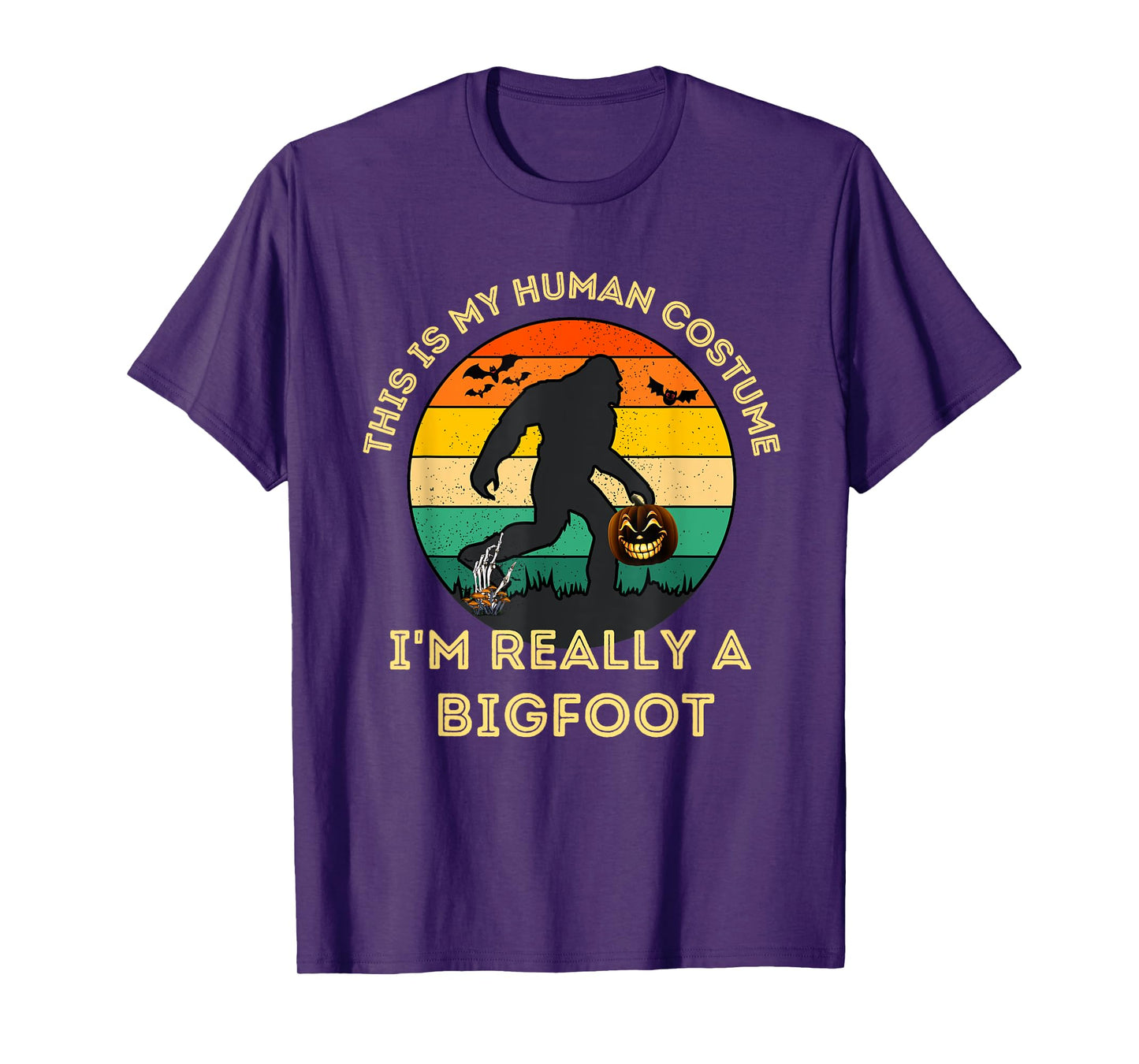 This Is My Human Costume I'm Really A Bigfoot Halloween T-Shirt