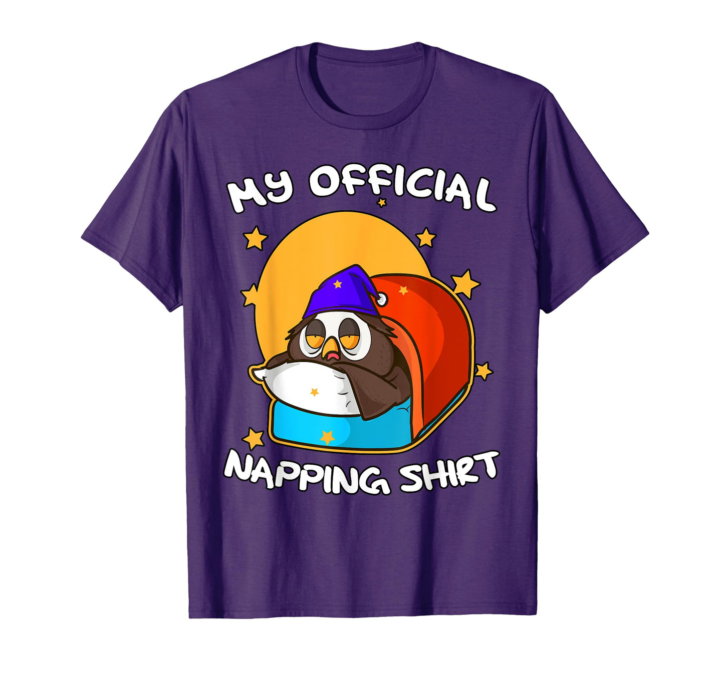 Funny Sleeping Owl Bird Pyjamas Gift Cute Official Napping T-Shirt