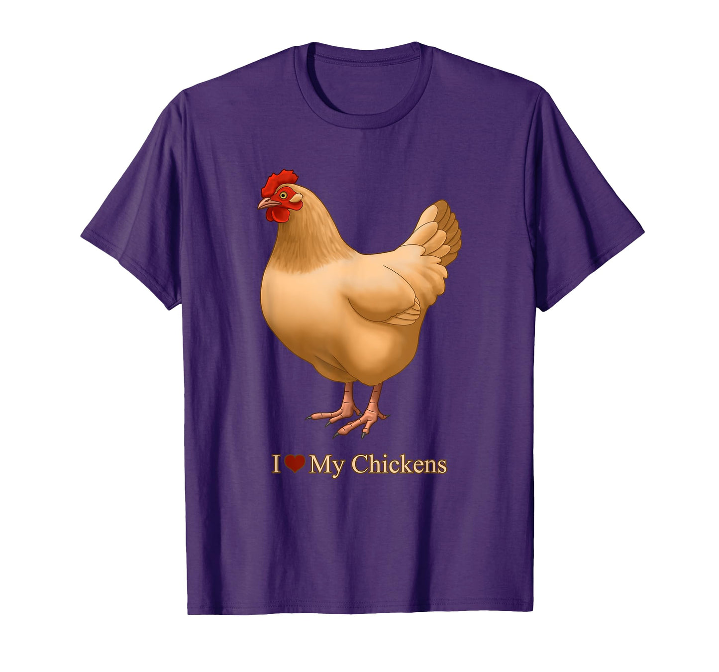 I Heart (Love) My Chickens Buff Orpington Hen T-Shirt