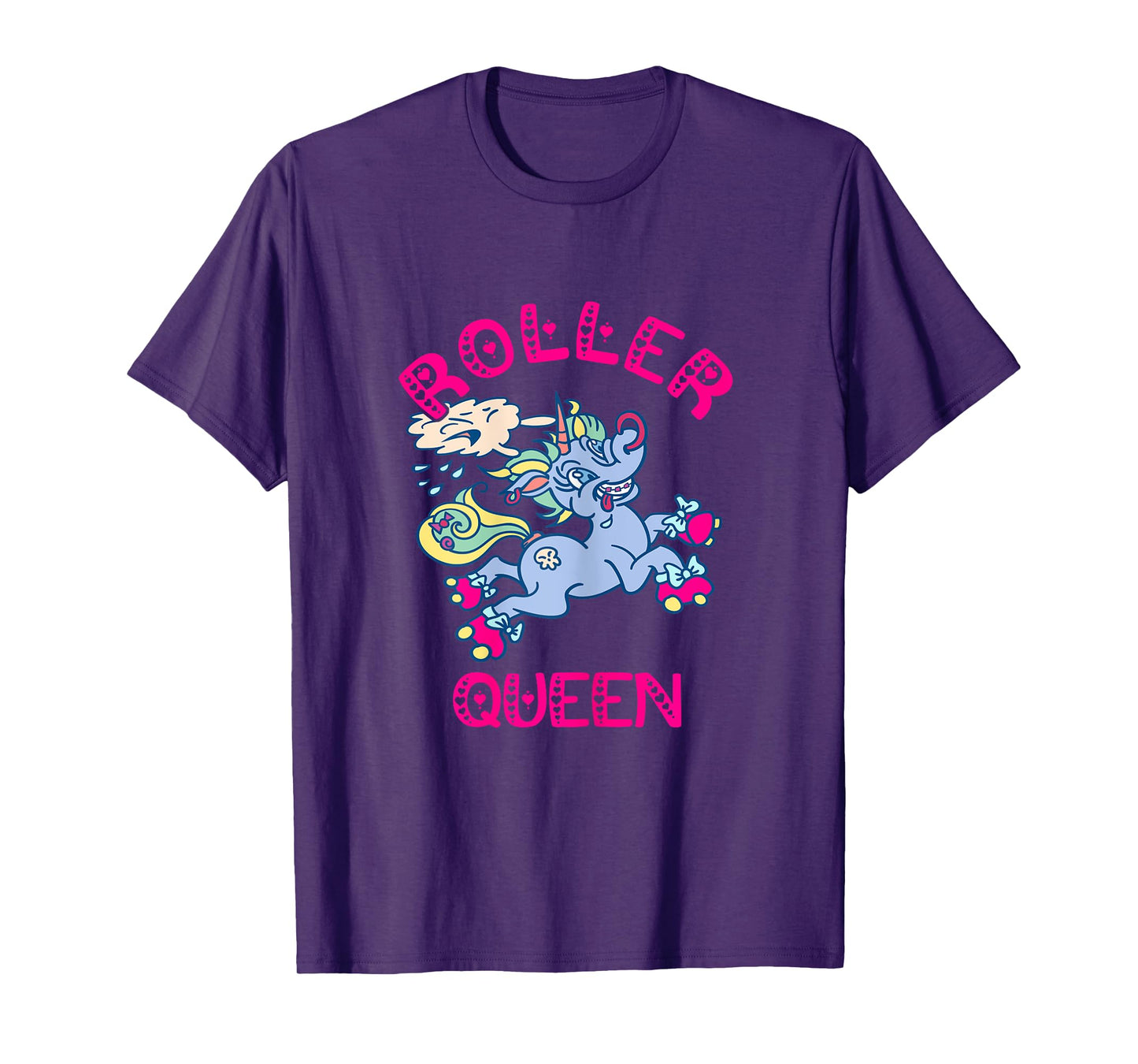 Roller Skates Queen Unicorn Roller Skating Skating Rink T-Shirt