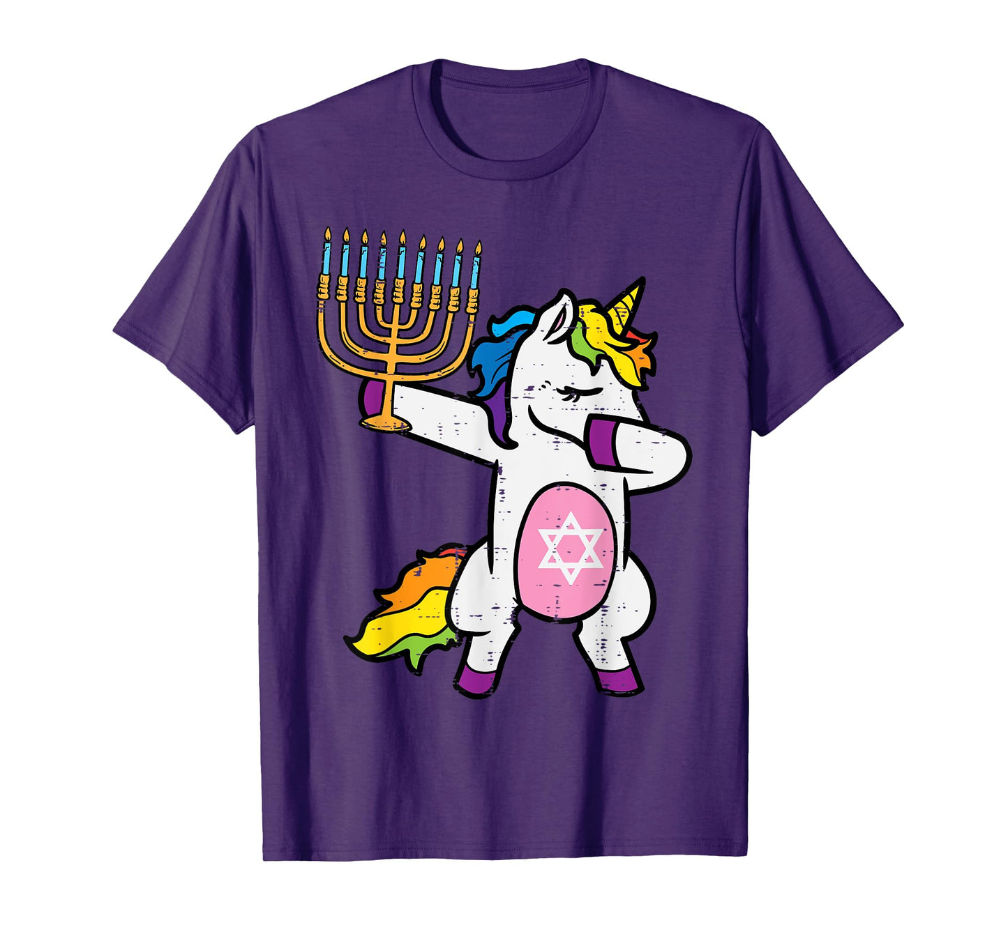 Jewish Unicorn Dab Jewnicorn Hanukkah Chanukah Girls Women T-Shirt
