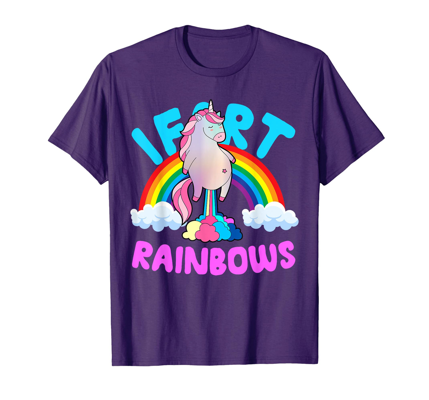 Kids Unicorn I Fart Rainbows Funny Cute Sarcastic Humor T-Shirt