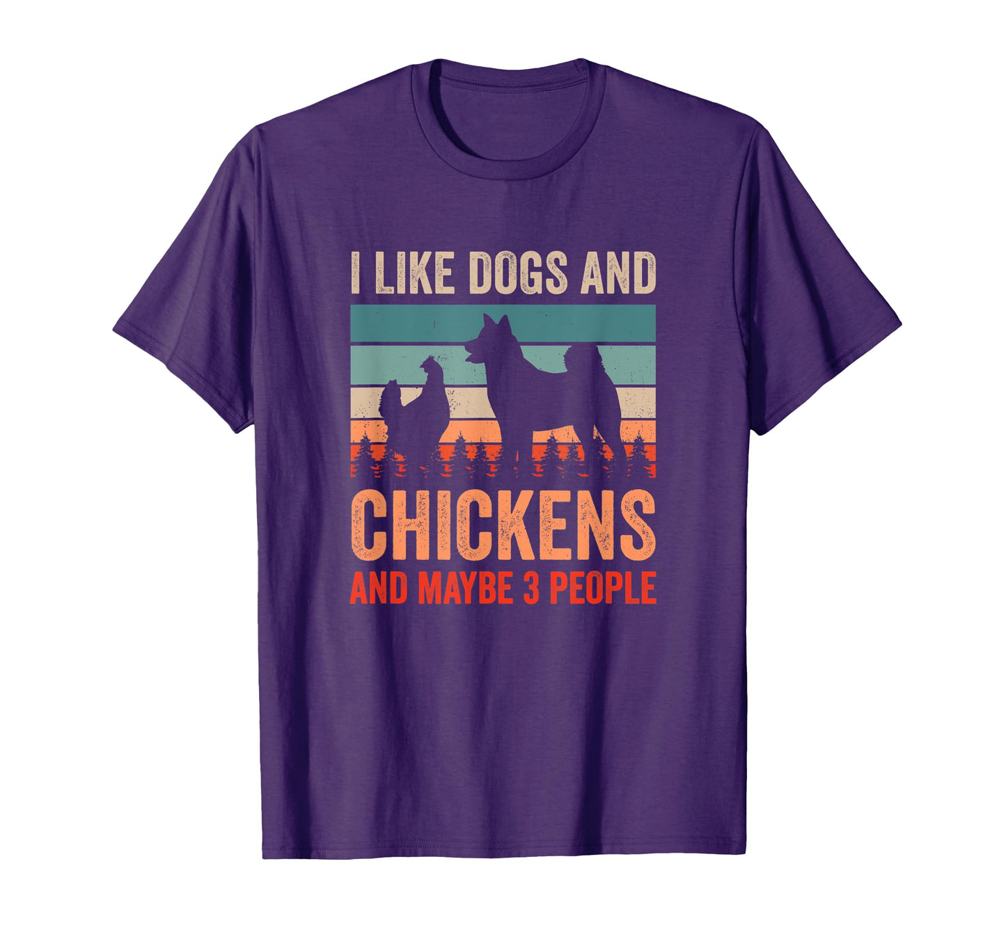 Vintage I Love Dogs And Chicken And Maybe 3 Other People T-Shirt