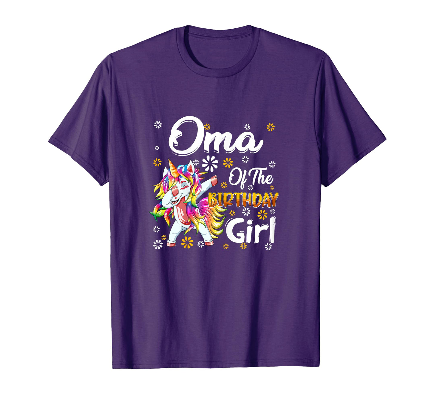 Awesome Dabbing Unicorn Birthday Oma Family Matching T-Shirt