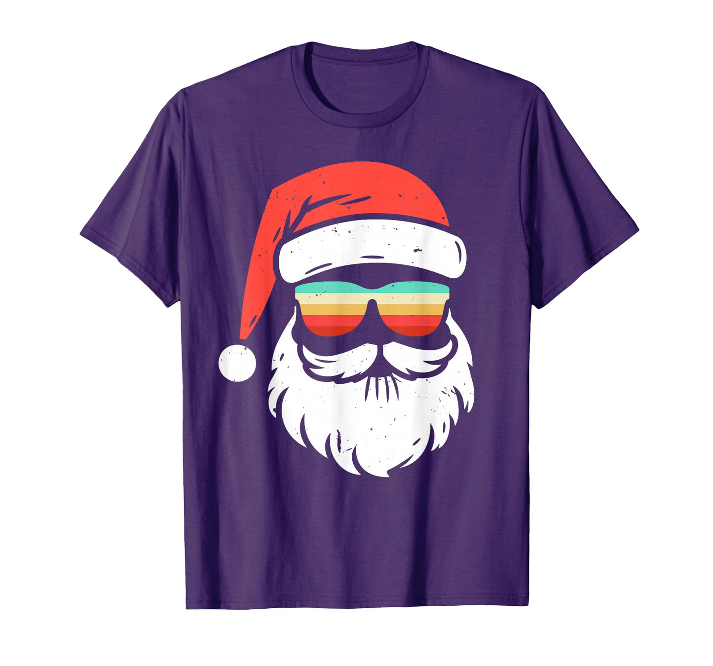 Retro Xmas In July Sunglasses Santa Summer Christmas In June T-Shirt