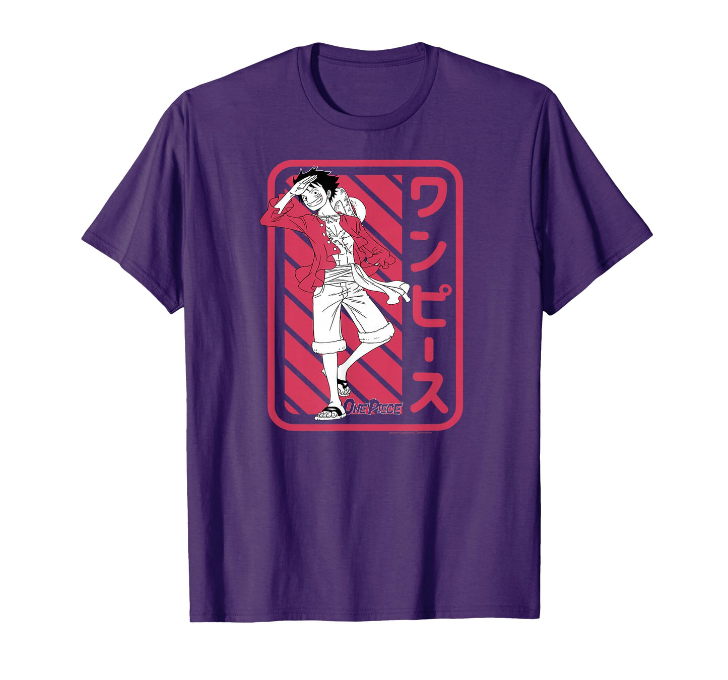 One Piece Anime White and Red Monkey D. Luffy T-Shirt