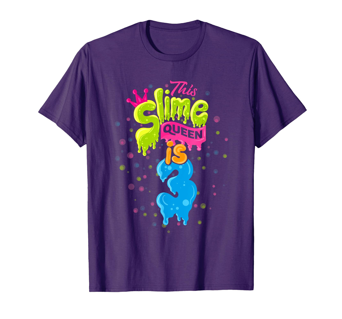 Slime Queen T-Shirt 3rd Birthday Slime Shirt 3 T-Shirt