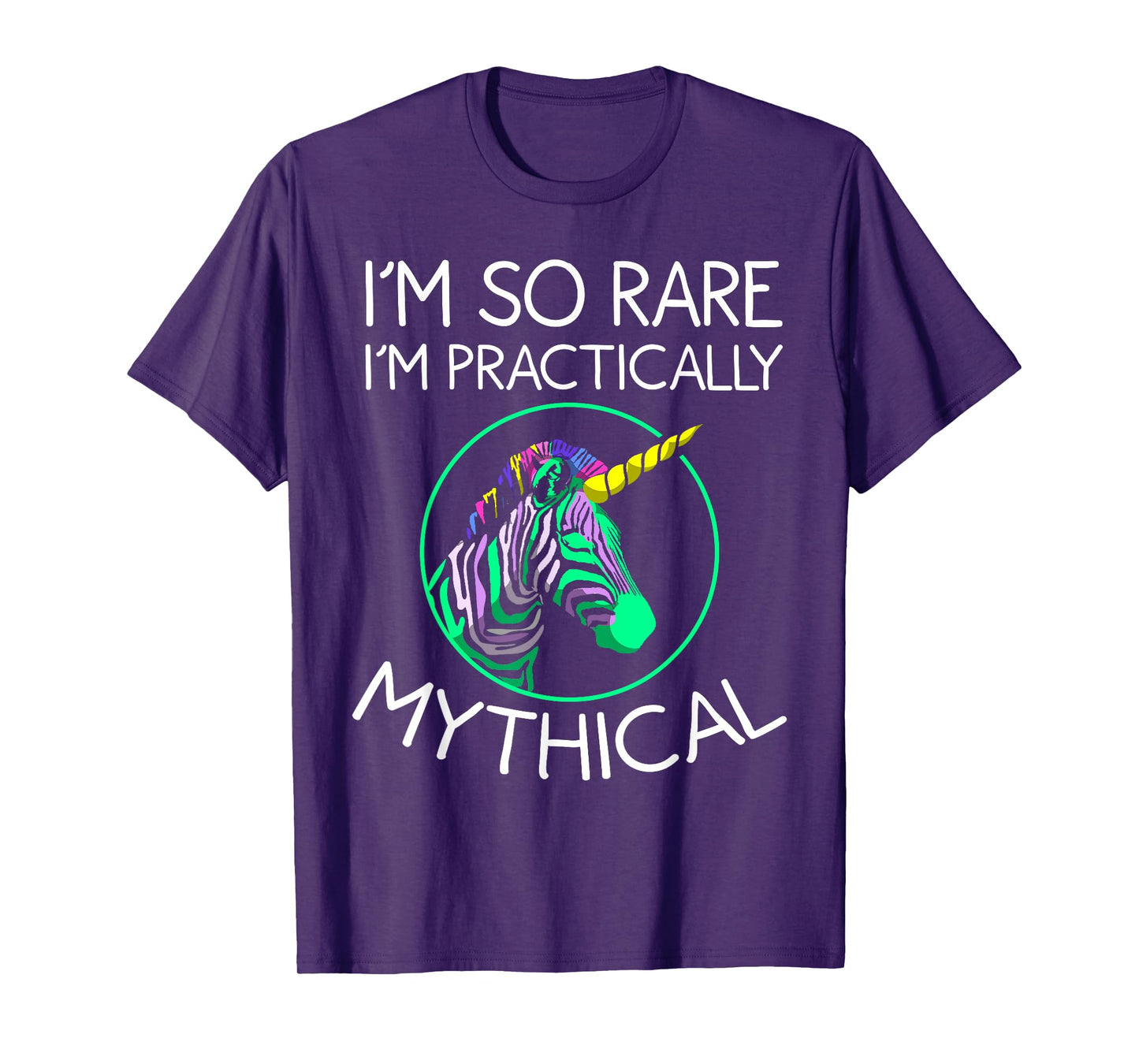 Funny I'm So Rare I'm Mythical | Cool Zebra Unicorn Fan Gift T-Shirt