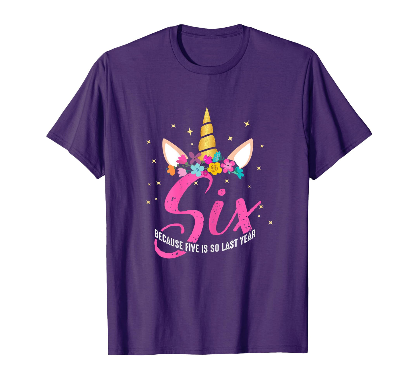 6 Years Old Birthday Girl Gifts Unicorn 6th Birthday T-Shirt