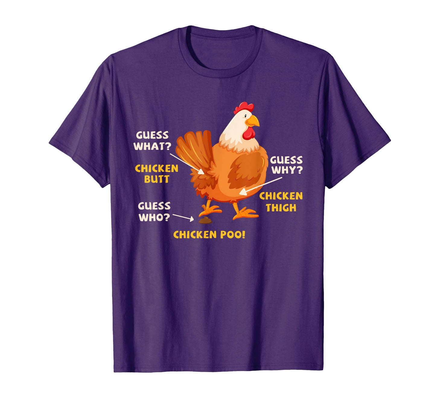 Guess What Chicken Butt Funny Chicken Lover Poultry Farmer T-Shirt