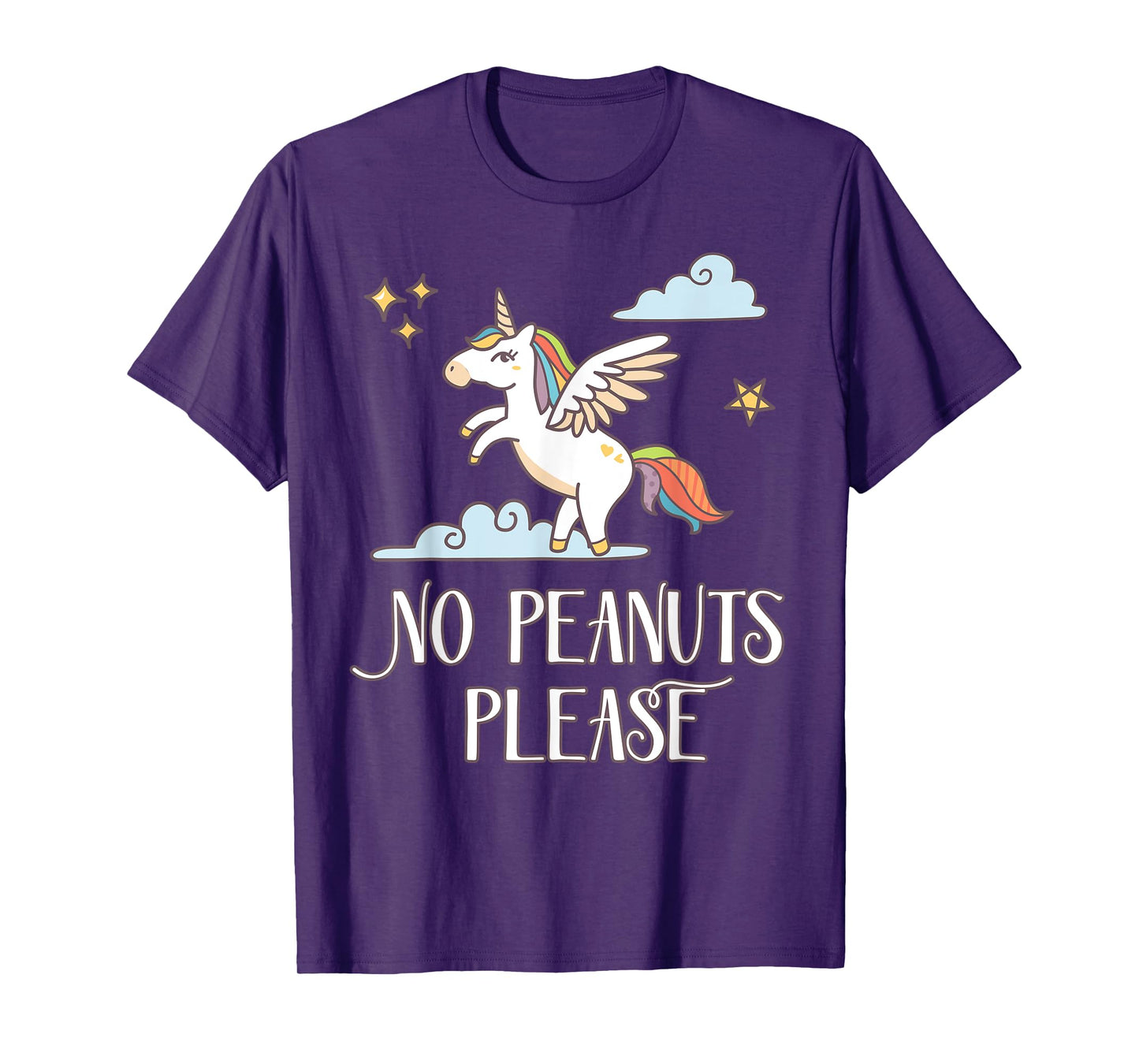 No Peanuts Please - Unicorn Theme Tshirt for Peanut Allergy T-Shirt