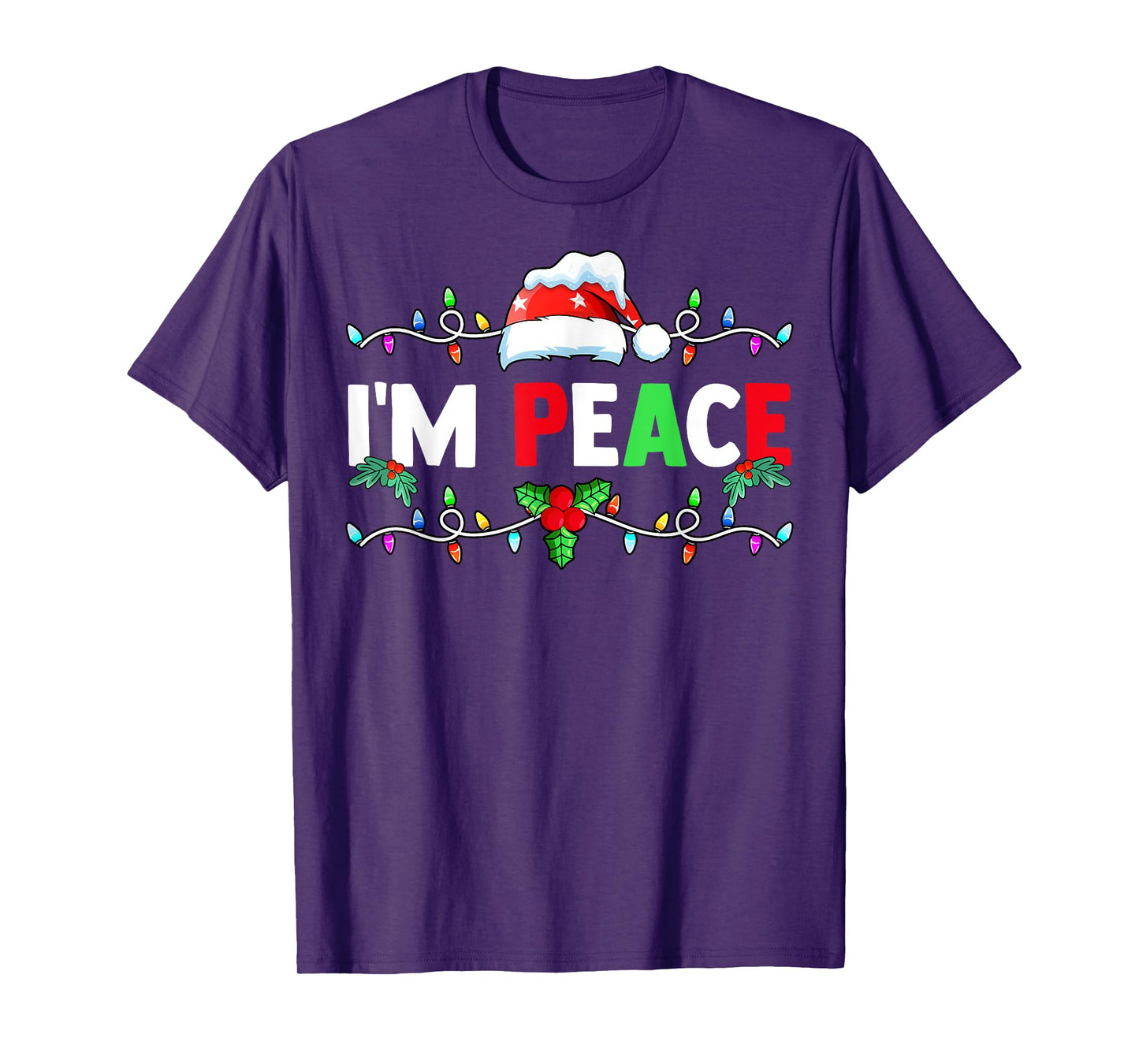 I Come In Peace I'm Peace Funny Matching Couple Christmas T-Shirt