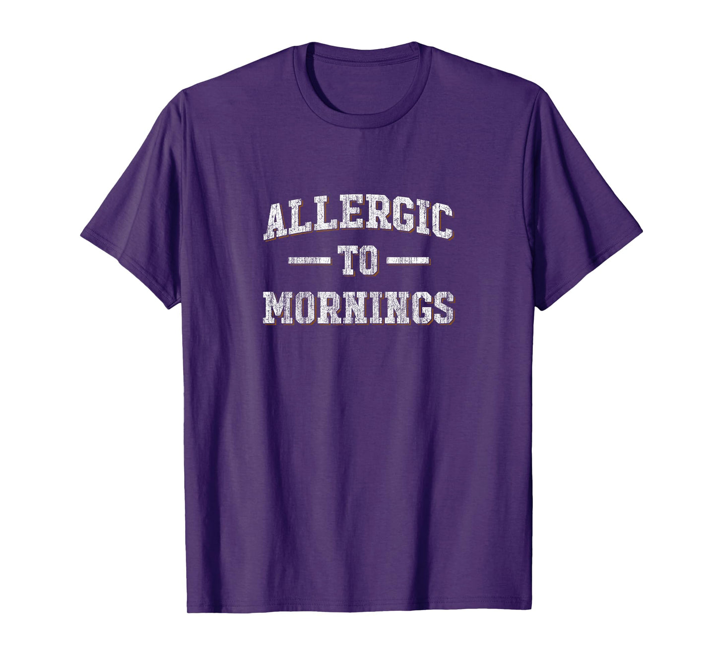 Allergic To Mornings T Shirt - Not A Morning Person Funny T-Shirt