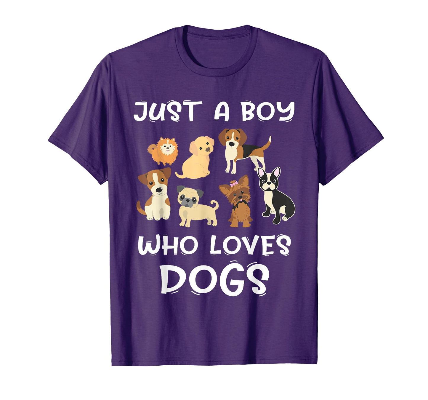 Just a boy who loves Dogs - Funny Puppy T-Shirt