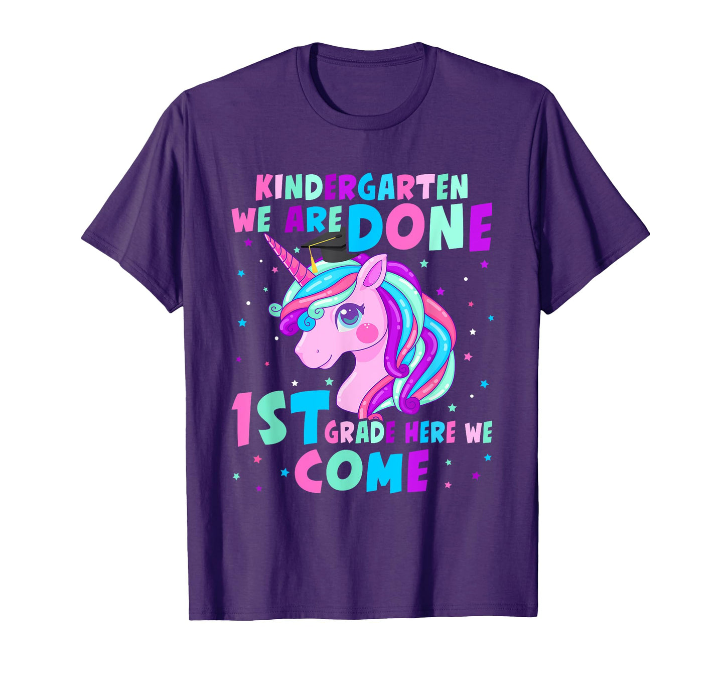 Unicorn Kindergarten Graduation for Girls Done First Grade T-Shirt