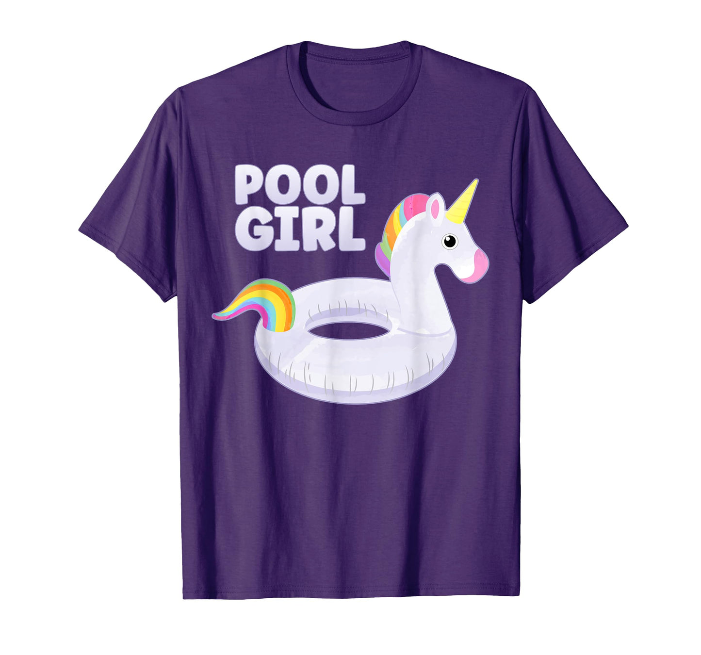 Pool Girl Unicorn Floating Ring Kids Funny Swimming Pool T-Shirt