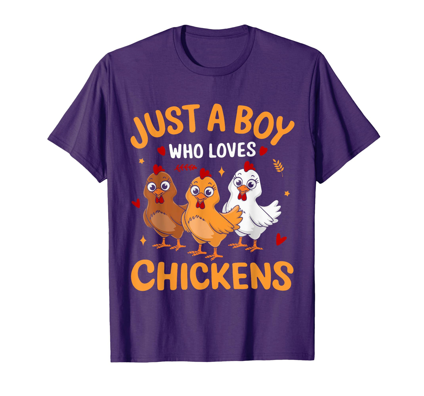 Just a Boy who loves Chickens Boys Chicken T-Shirt
