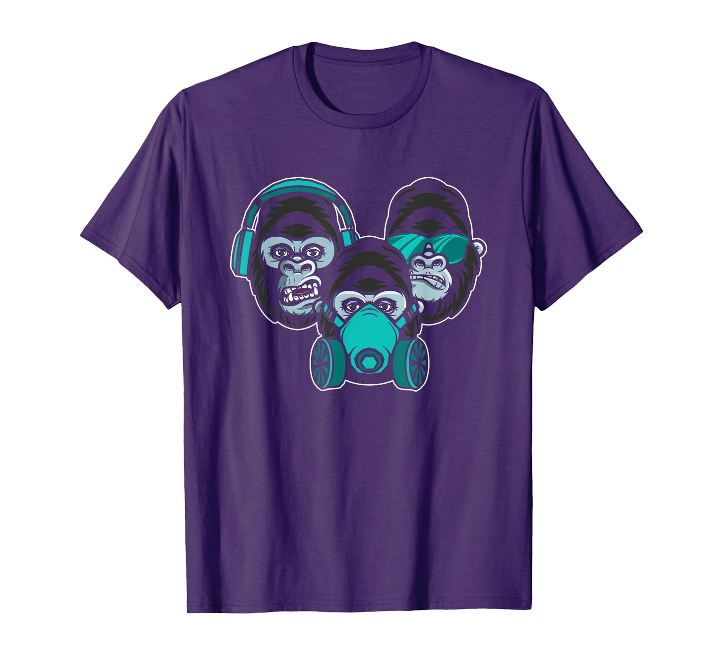 See Speak Hear No Evil Japan Japanese Wise Monkeys Gorilla T-Shirt