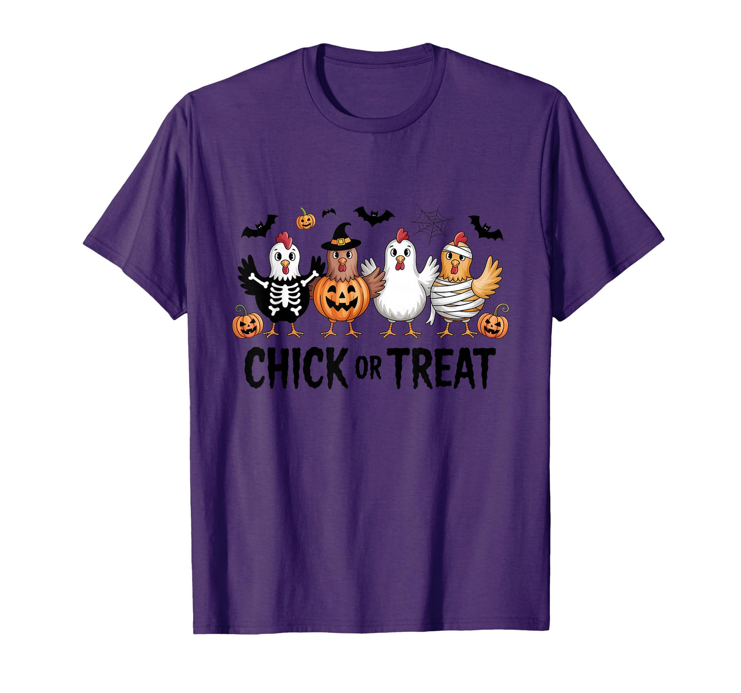 Chick Or Treat Halloween Witch Spooky Chicken T-Shirt