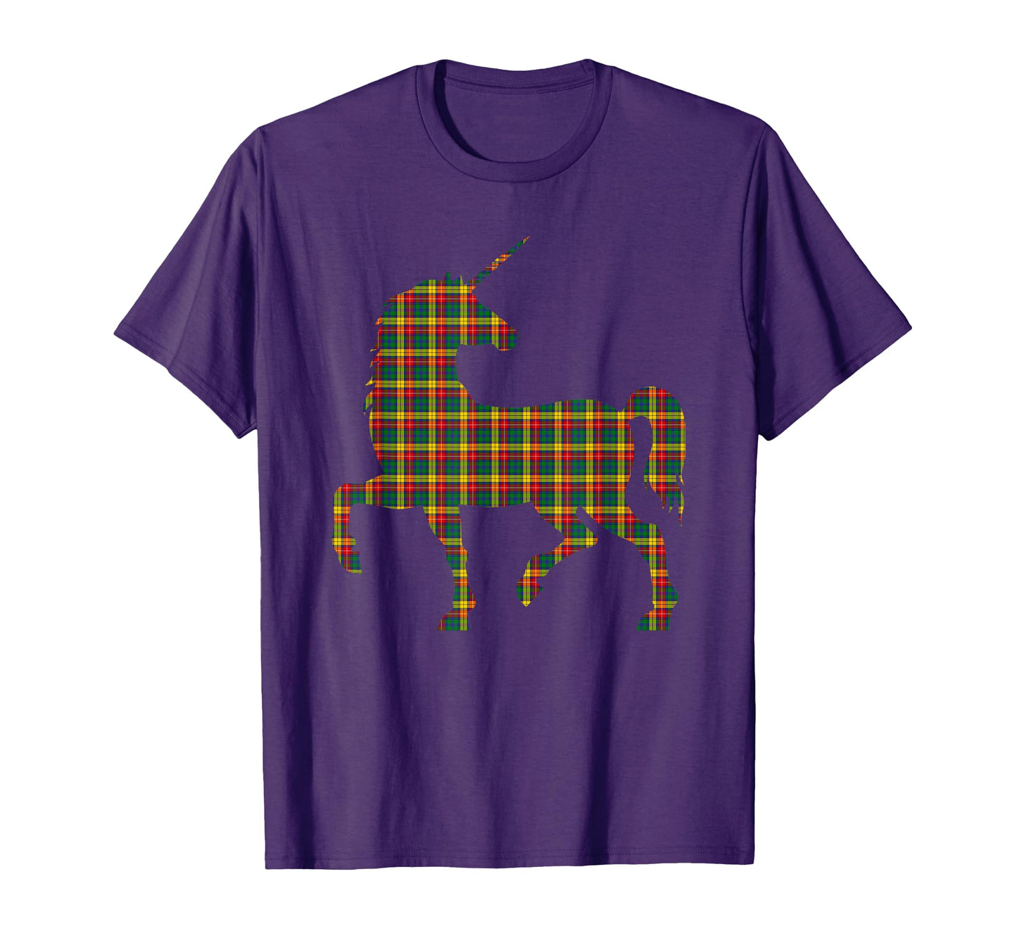 Buchanan Plaid Unicorn Scottish Pride Tartan T-Shirt T-Shirt