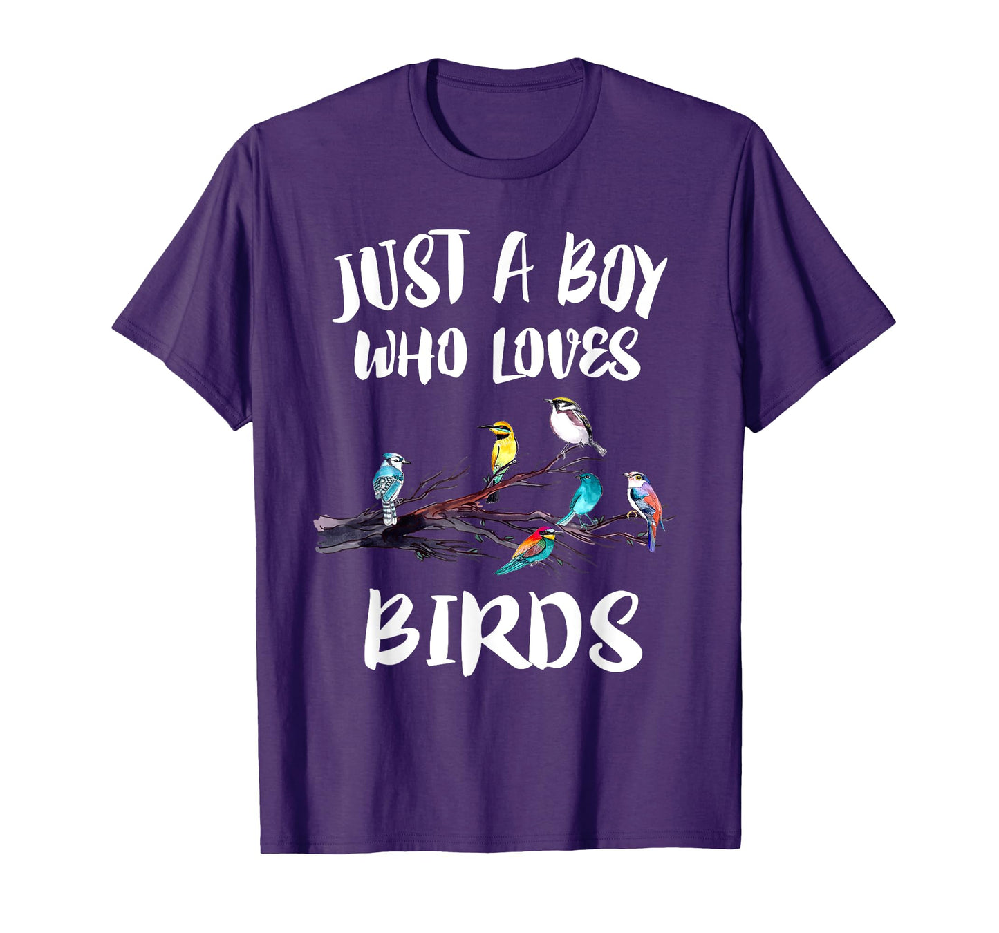 Just A Boy Who Loves Birds Birding Gift T-Shirt