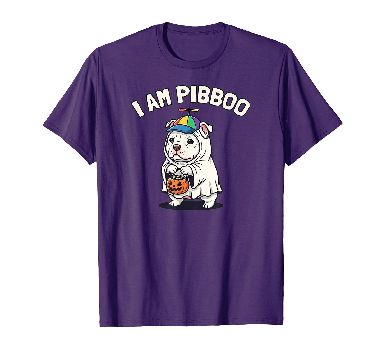 I Am Pibboo Funny Pit Bull Terrier Ghost Halloween Pibble T-Shirt