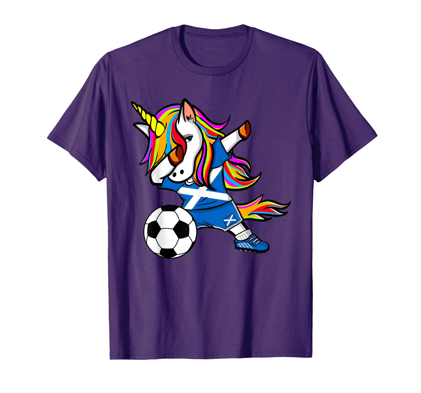 Dabbing Unicorn Scotland Soccer Fan Jersey Scottish Football T-Shirt