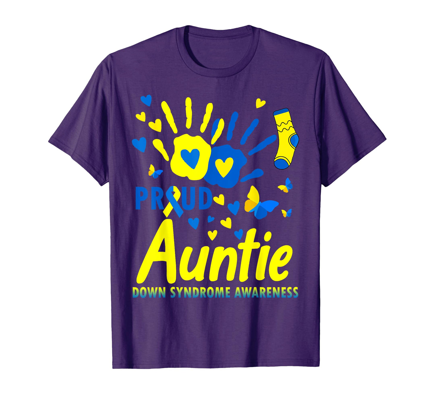Proud Auntie World Down Syndrome Awareness Day Matching T-Shirt