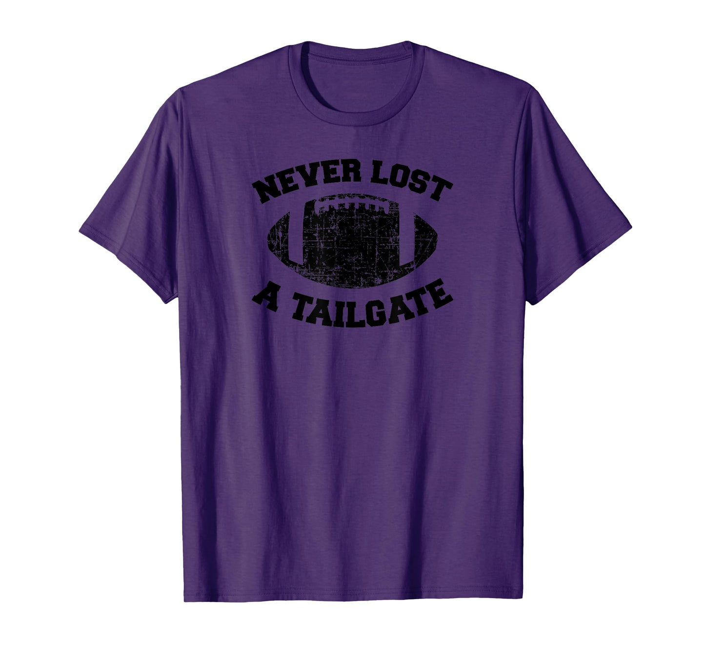 Never Lost A Tailgate Football Sports Game Day Dark T-Shirt