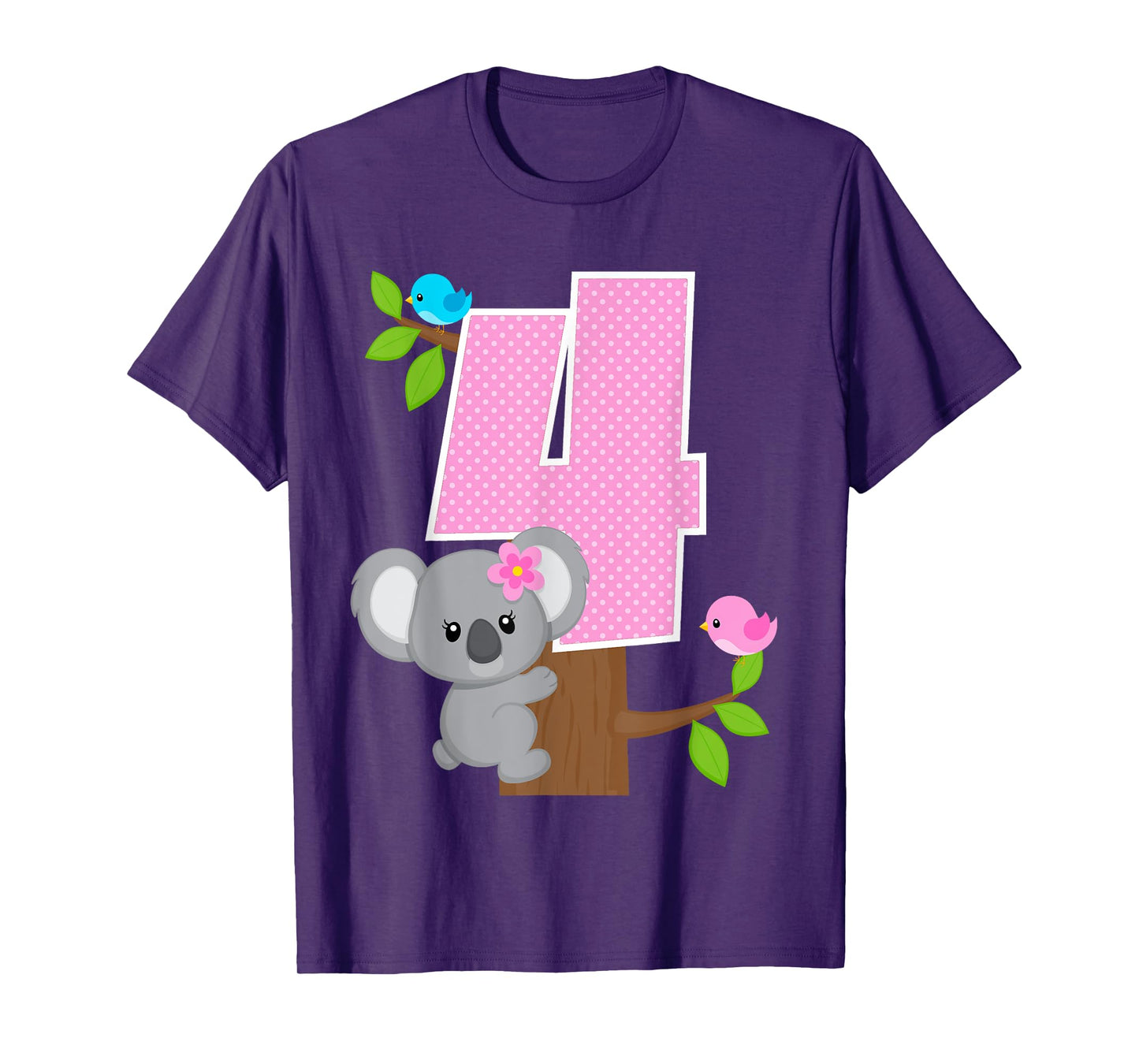 Koala Bear 4th Birthday Girl 4 Year Old Birthday Koalas Bday T-Shirt