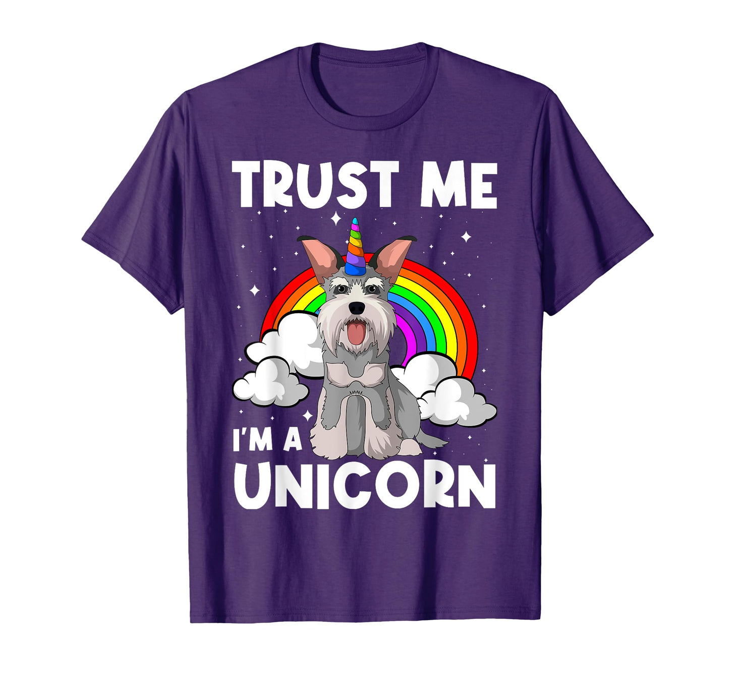 Schnauzer Unicorn Wire-Haired Pinscher Whiskered Snout Dog Men Women Girls Kids T-Shirt