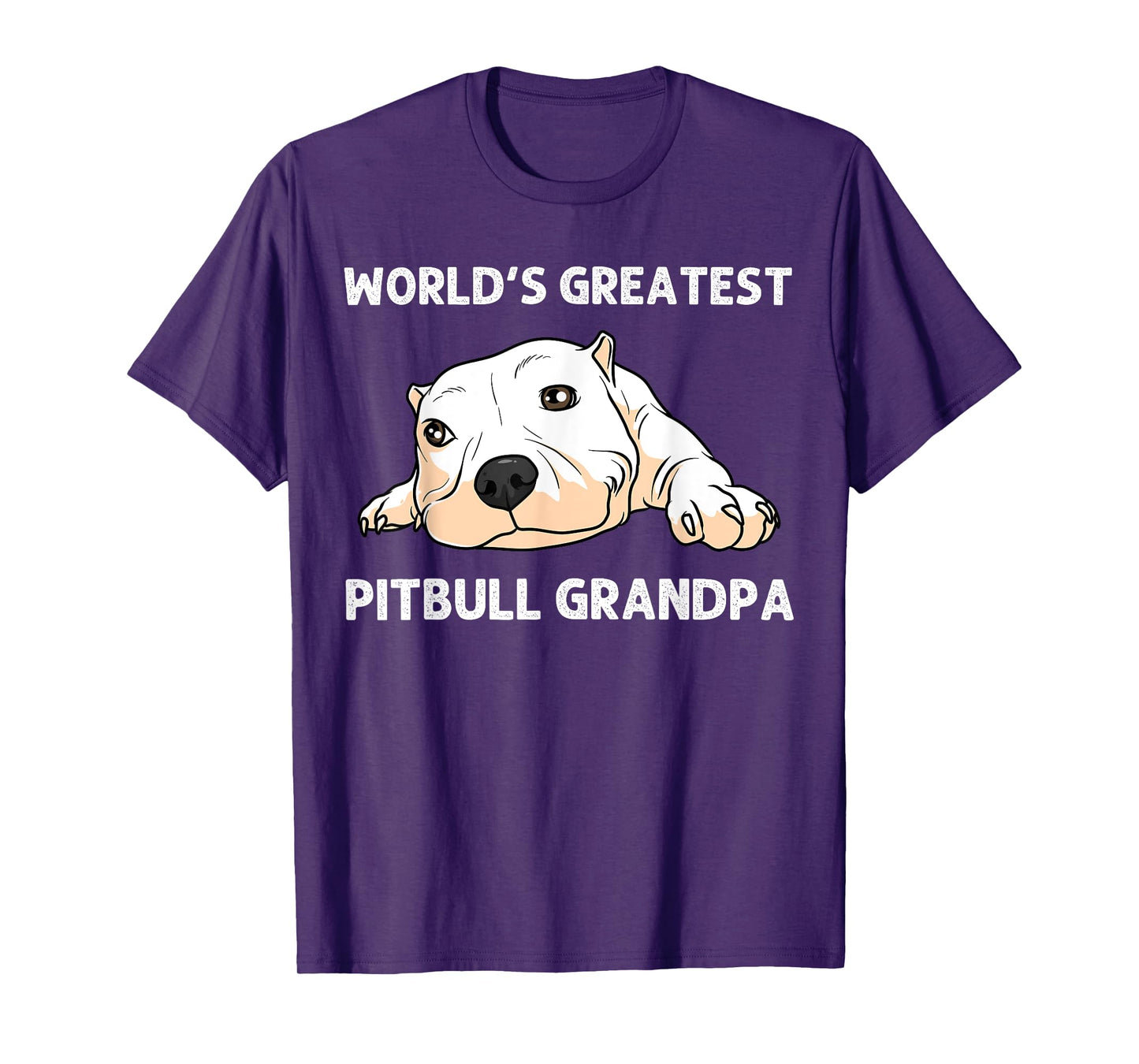 Funny Pitbull Gift For Grandpa Men Canine Dog Puppy Animal T-Shirt