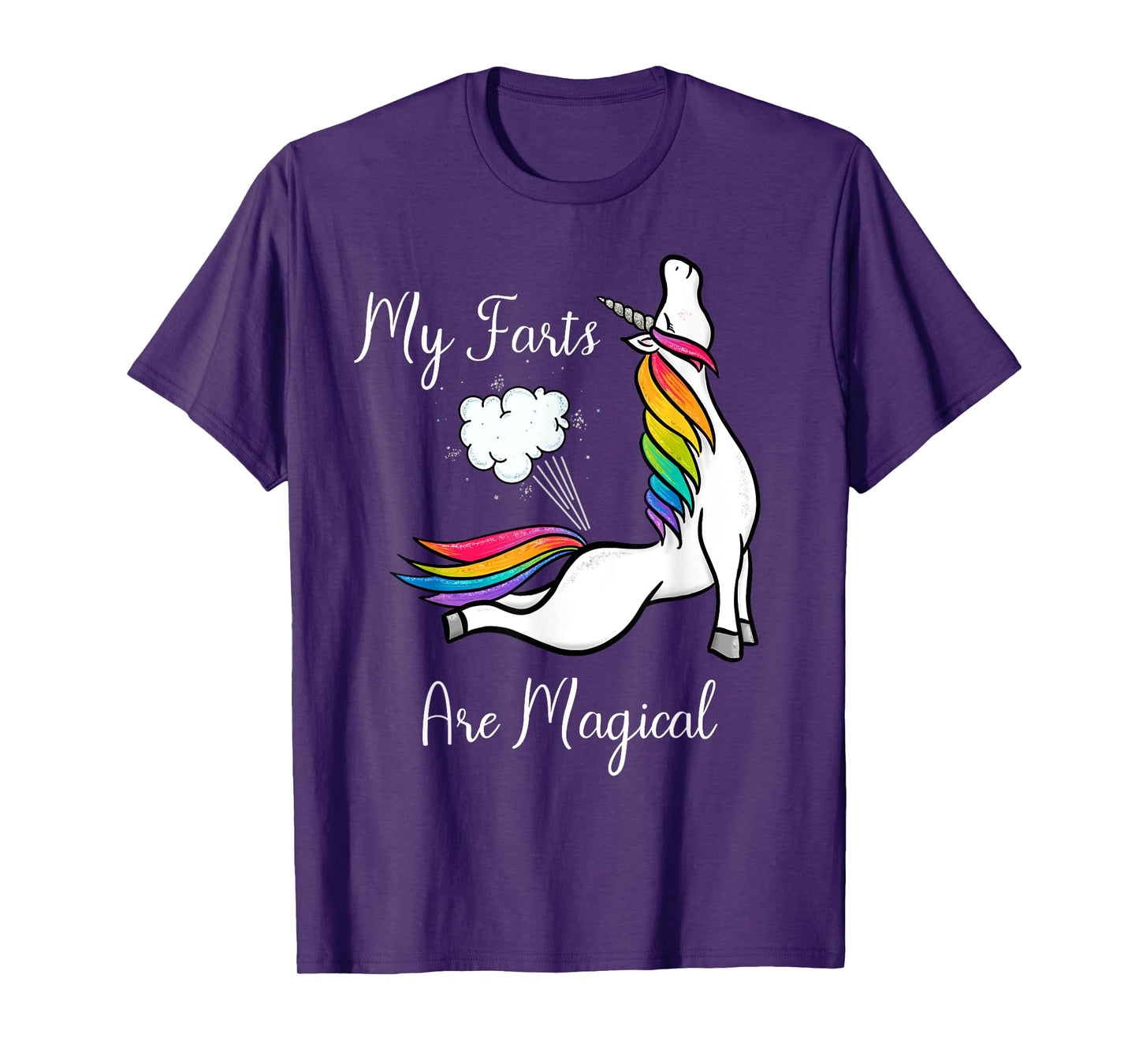 Funny Rainbow Farting Unicorn Gift My Farts Are Magical T-Shirt