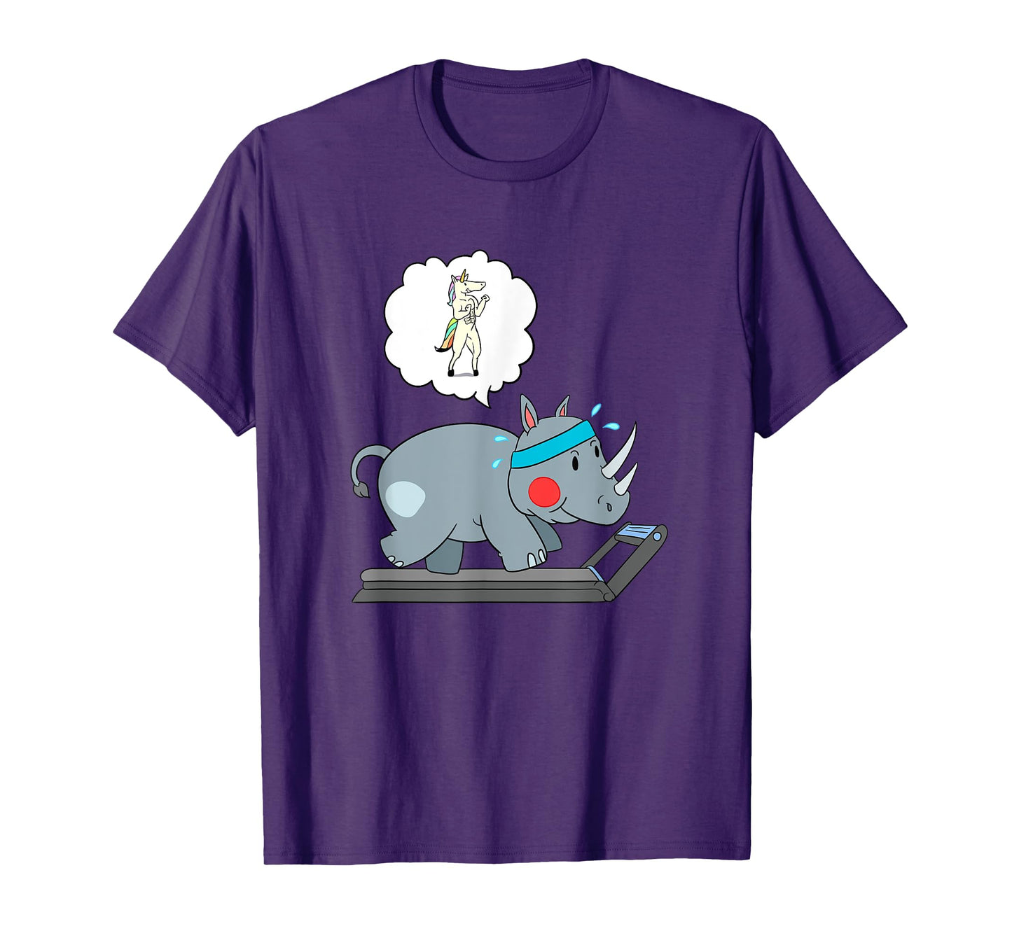 Rhino and Unicorn Cardio - Funny Running T-Shirt T-Shirt