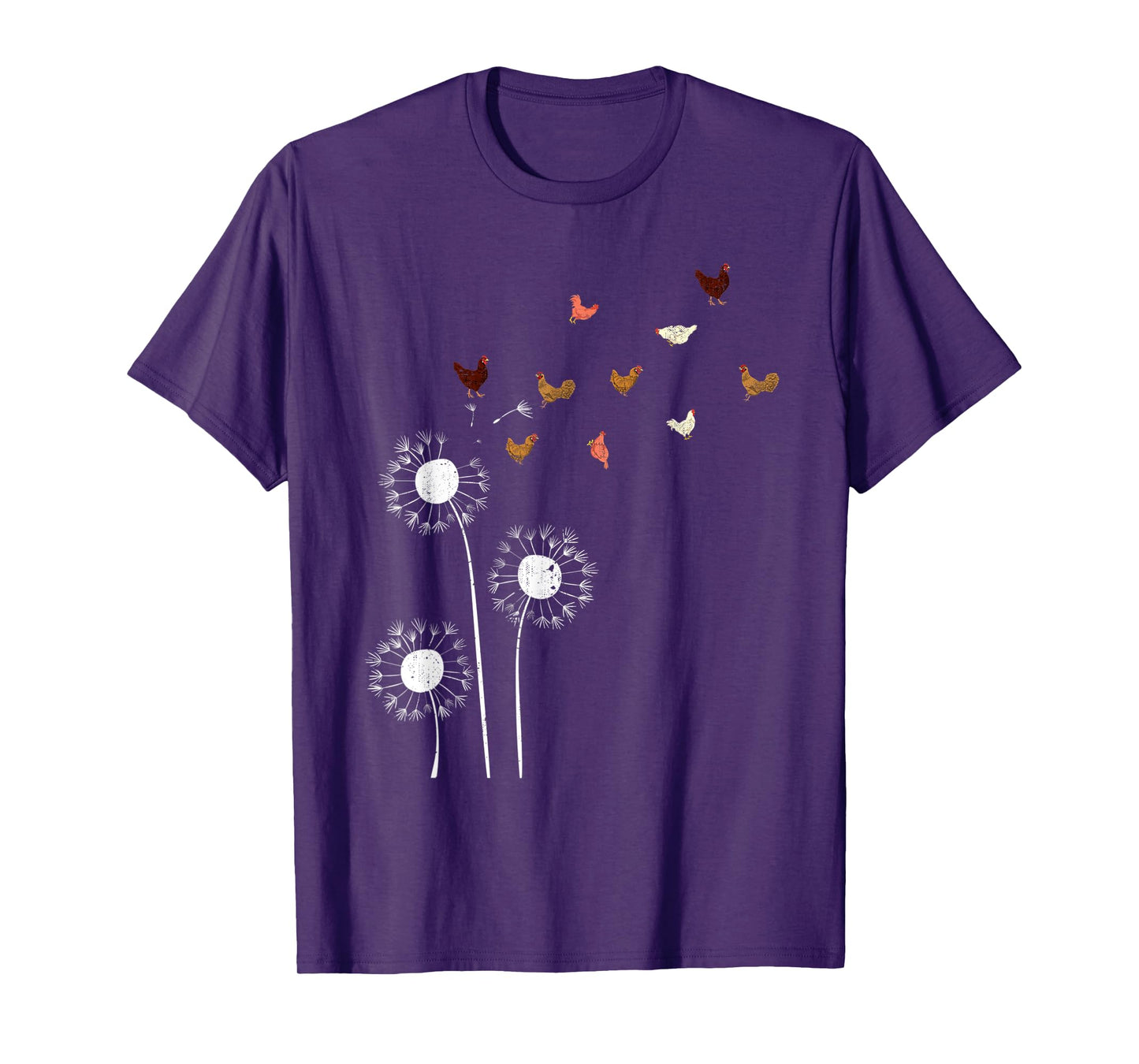 Poultry Farm Animal Farming Farmer Bird Dandelion Chicken T-Shirt