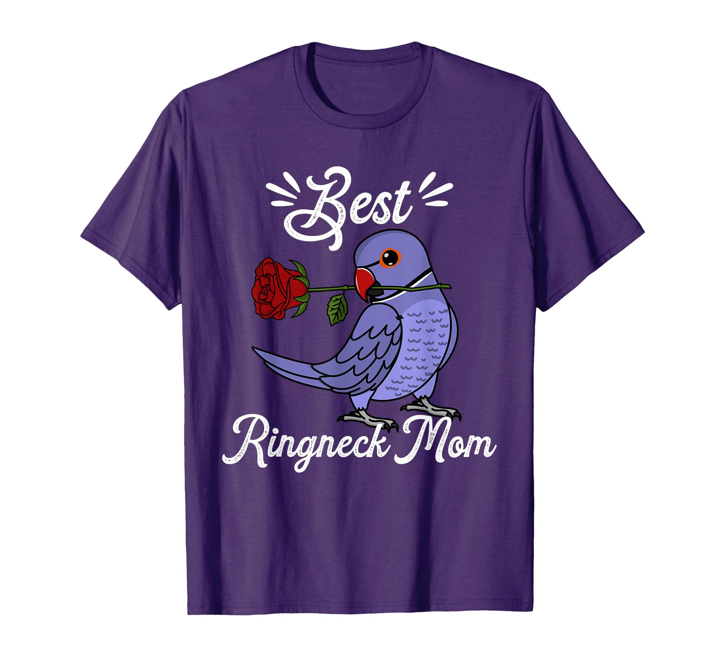 Best Parrot Mom I Violet Indian Ringneck T-Shirt